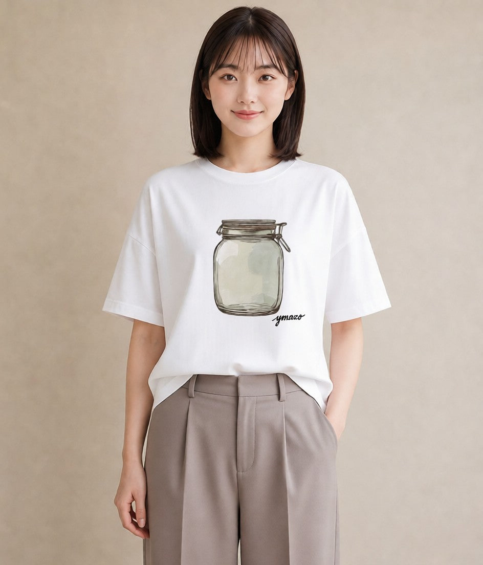 プリントTシャツ レディース はちみつ 食べ物 フード イラスト お洒落 春コーデ 姉妹 白T YMAZO