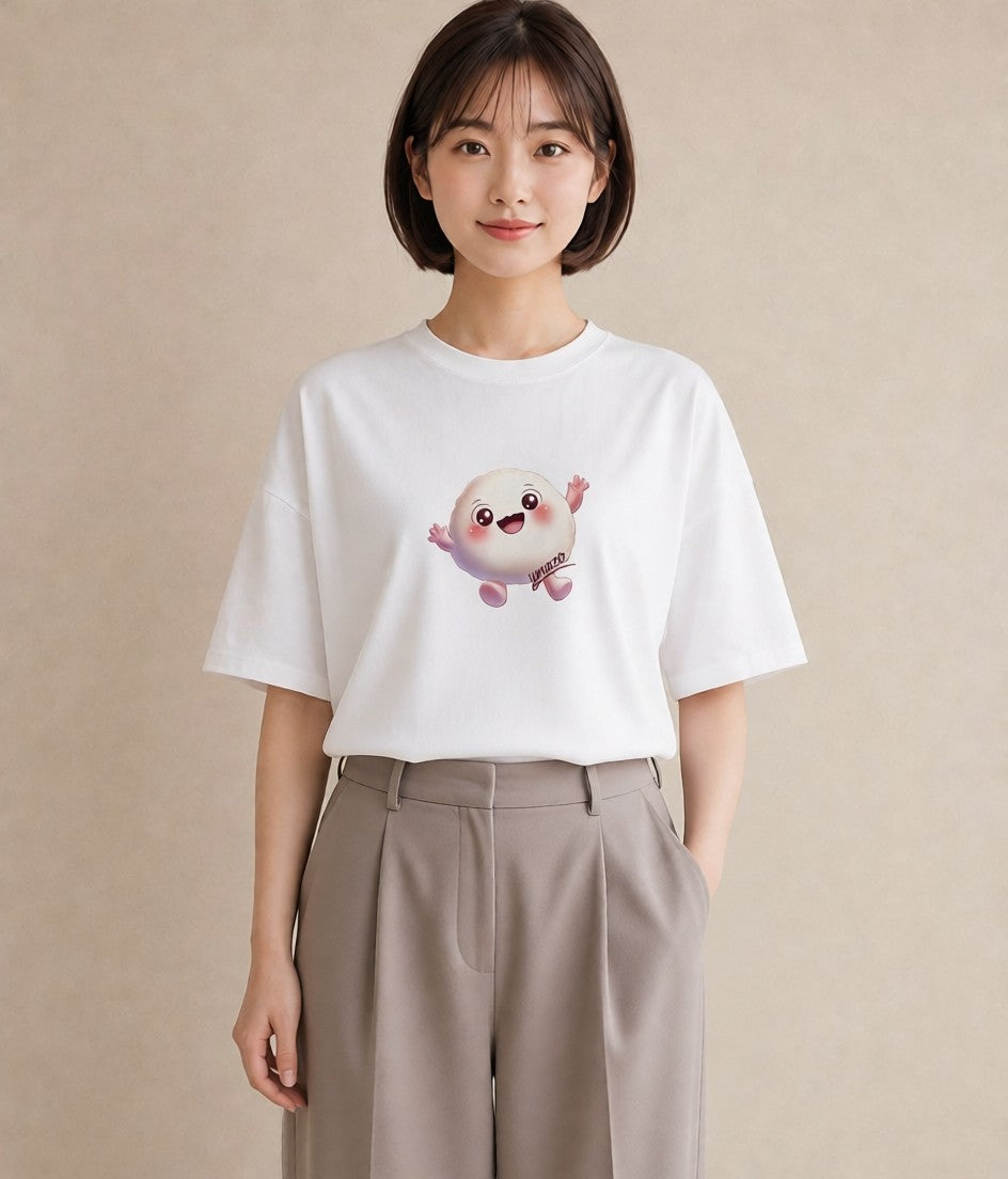 グラフィックTシャツ レディース だんご 食べ物 フード イラスト シック 社会人 女性 白T YMAZO