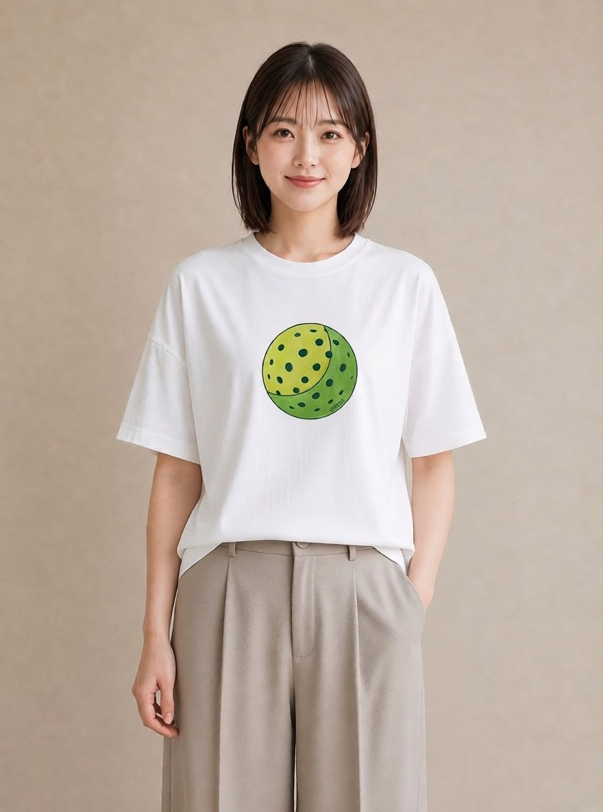 グラフィックTシャツ レディース おにぎり 食べ物 フード イラスト フェミニン 敬老の日 ホワイトデー 白T YMAZO