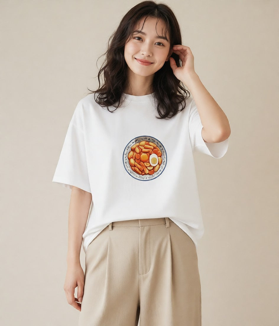 デザインTシャツ レディース 目玉焼き 食べ物 フード イラスト 休日コーデ ギフト 母の日 白T YMAZO