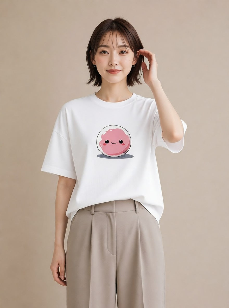 Tシャツ レディース だんご 食べ物 フード イラスト お洒落 夏コーデ 通学 白T YMAZO