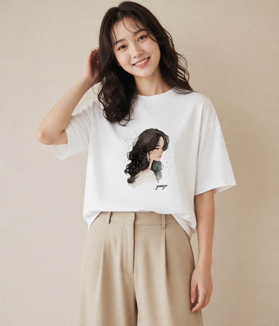 Tシャツ レディース 射手座 星空 宇宙 イラスト 旅行コーデ お揃い 親子 白T YMAZO