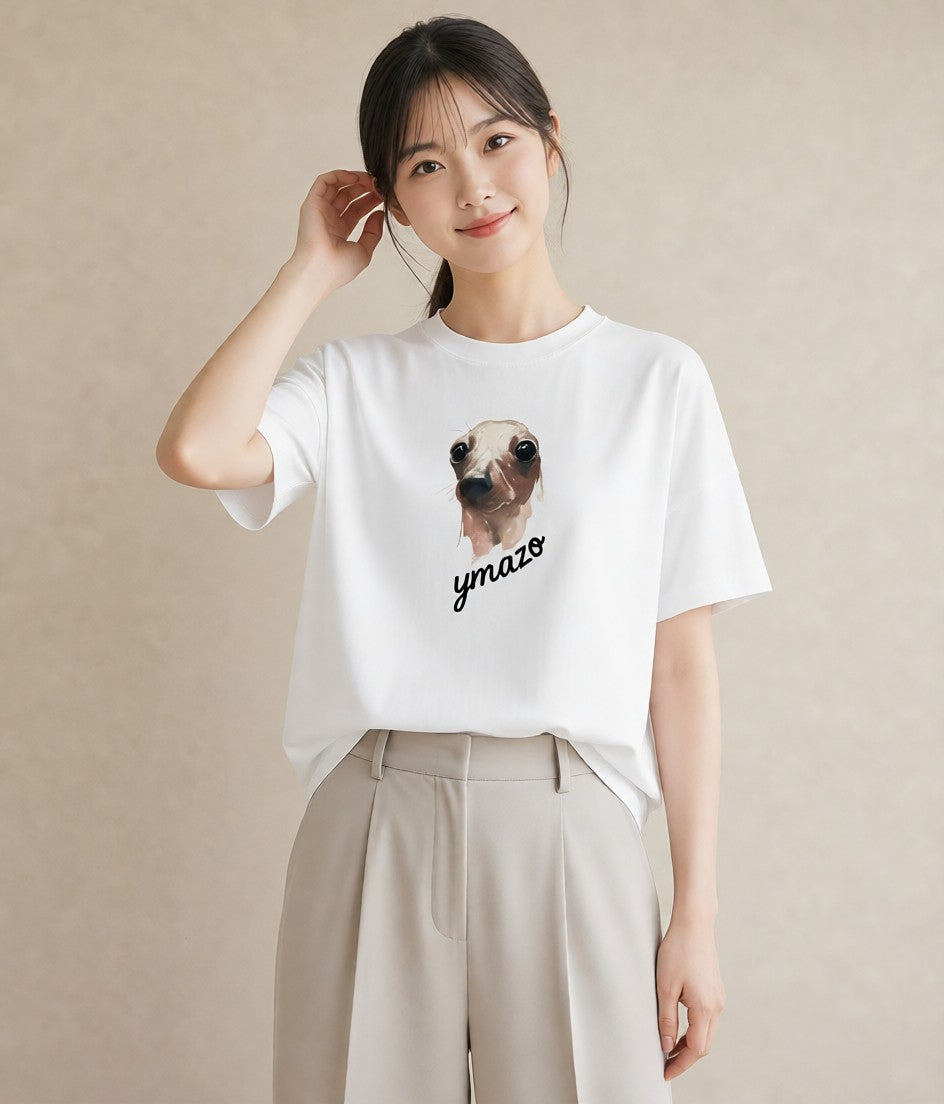 プリントTシャツ レディース アザラシ 動物 アニマル イラスト フェミニン クリスマス 旅行 白T YMAZO