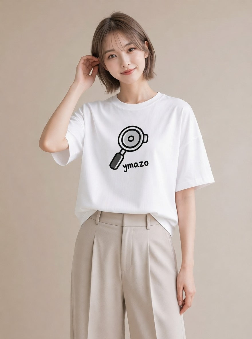 Tシャツ レディース コーヒー カフェ 珈琲 イラスト ニュアンス 春コーデ 姉妹 白T YMAZO