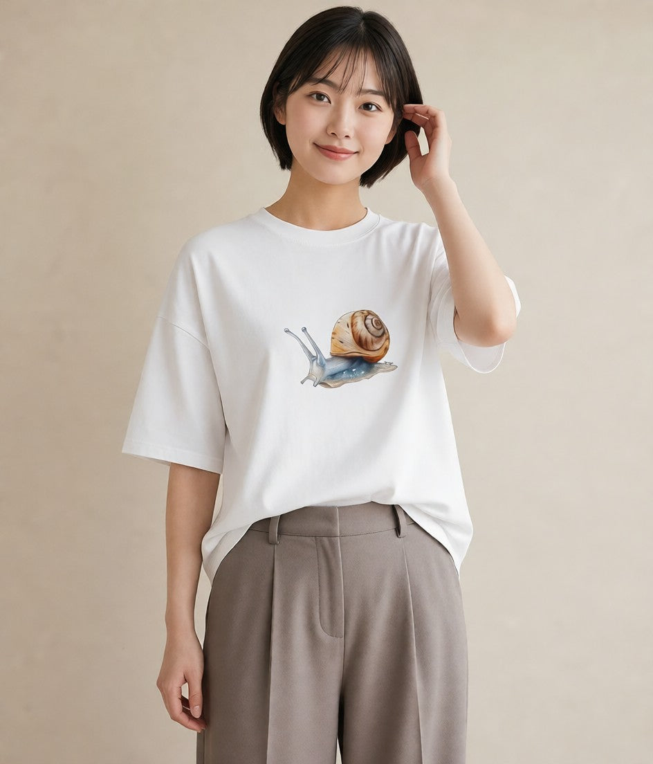 デザインTシャツ レディース ダンゴムシ 昆虫 虫 イラスト カフェコーデ 女子会 お揃い 白T YMAZO
