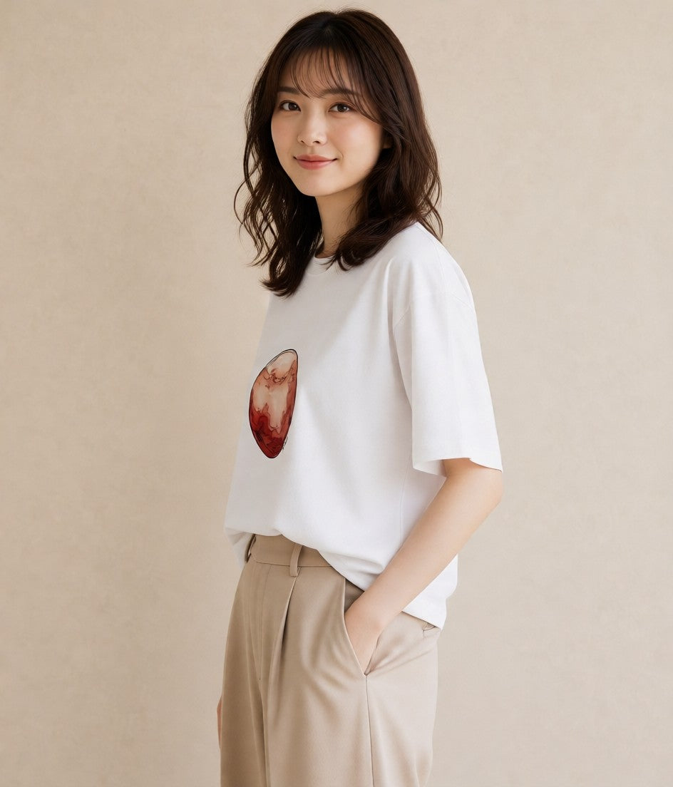半袖Tシャツ レディース 魚座 星空 宇宙 イラスト ゆるコーデ ホワイトデー 春服 白T YMAZO