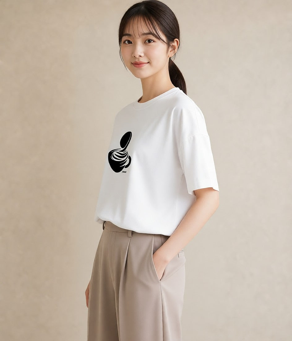 半袖Tシャツ レディース カフェ カフェロゴ ロゴ イラスト カジュアル おしゃれギフト 社会人 白T YMAZO