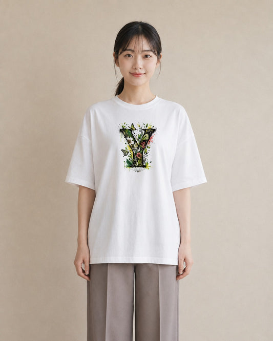 花の記す|水彩 半袖Tシャツ レディース(スタンダードプリント 15×20cm)