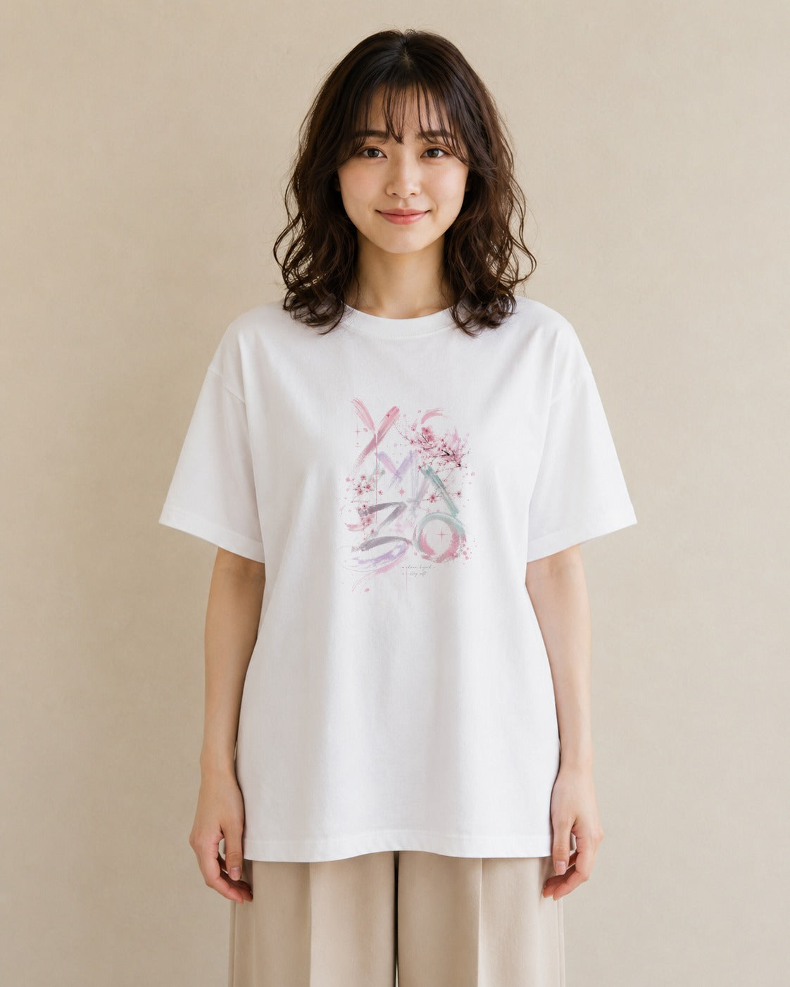 墨のかおり|水彩 半袖Tシャツ レディース(スタンダードプリント 15×20cm)