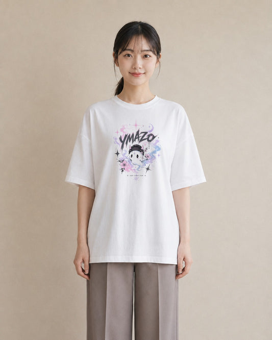 花の幻影|水彩 半袖Tシャツ レディース(大きめプリント 20×25cm)