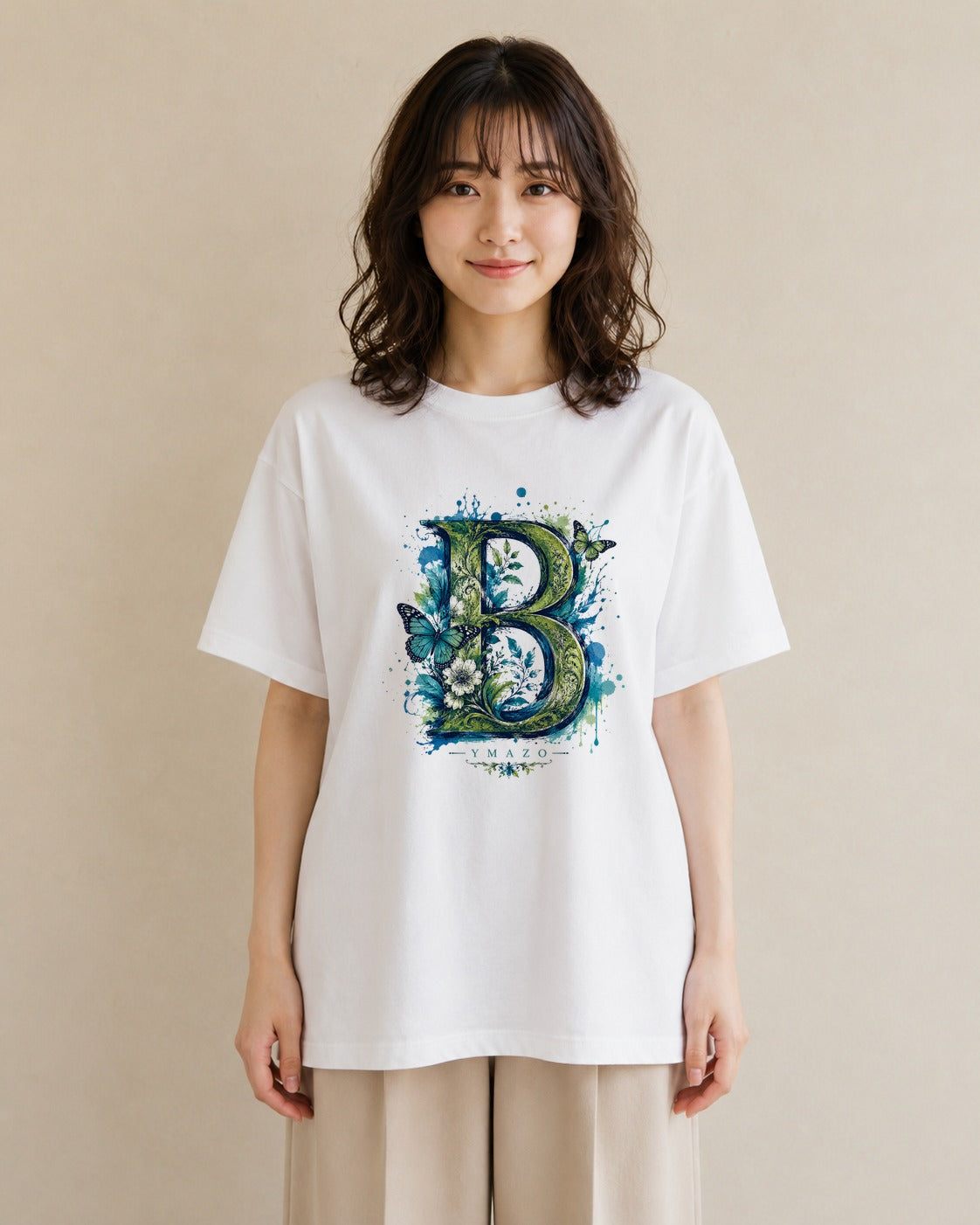 水ぎわの音|水彩 半袖Tシャツ レディース