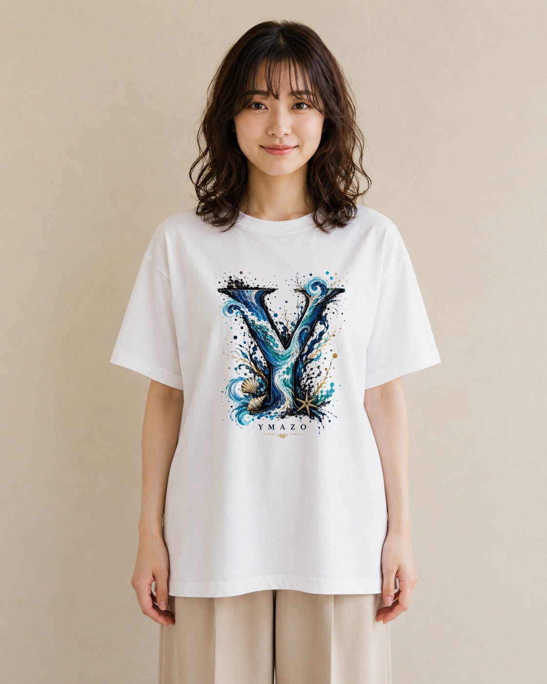 渚のうた|水彩 半袖Tシャツ レディース