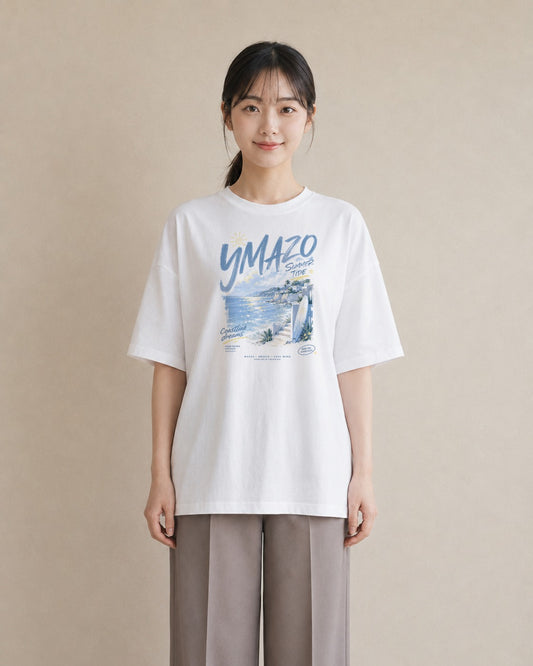 潮の夢|水彩 半袖Tシャツ レディース(大きめプリント 20×25cm)