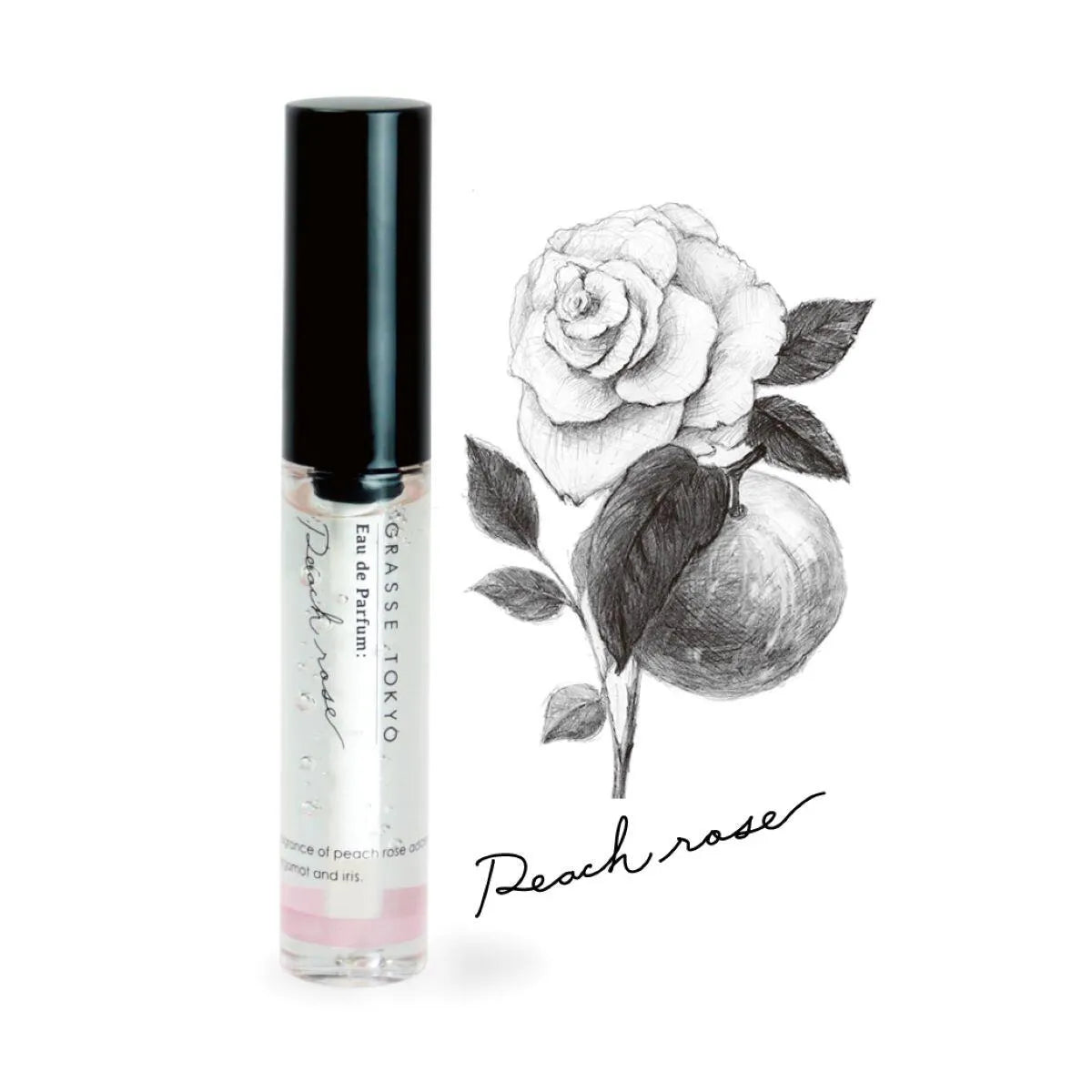 オードパルファン<ジェル香水> - アルコールフリーのスティックタイプ ピーチローズ