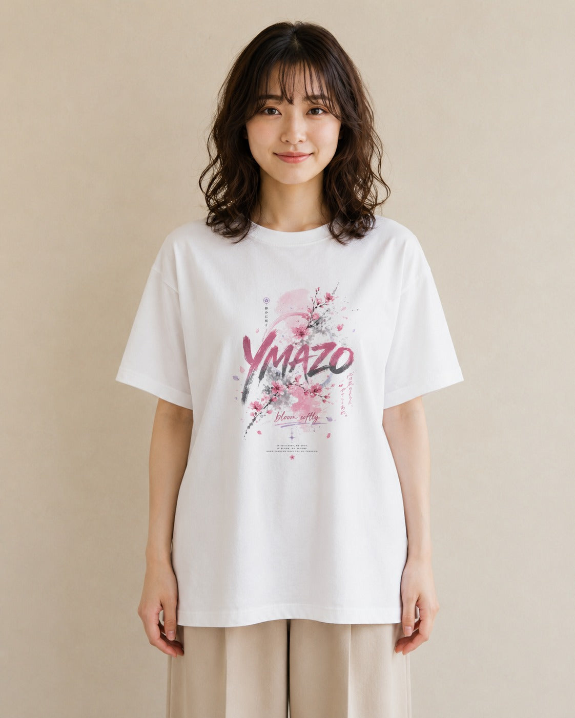 春のささやき|水彩 半袖Tシャツ レディース