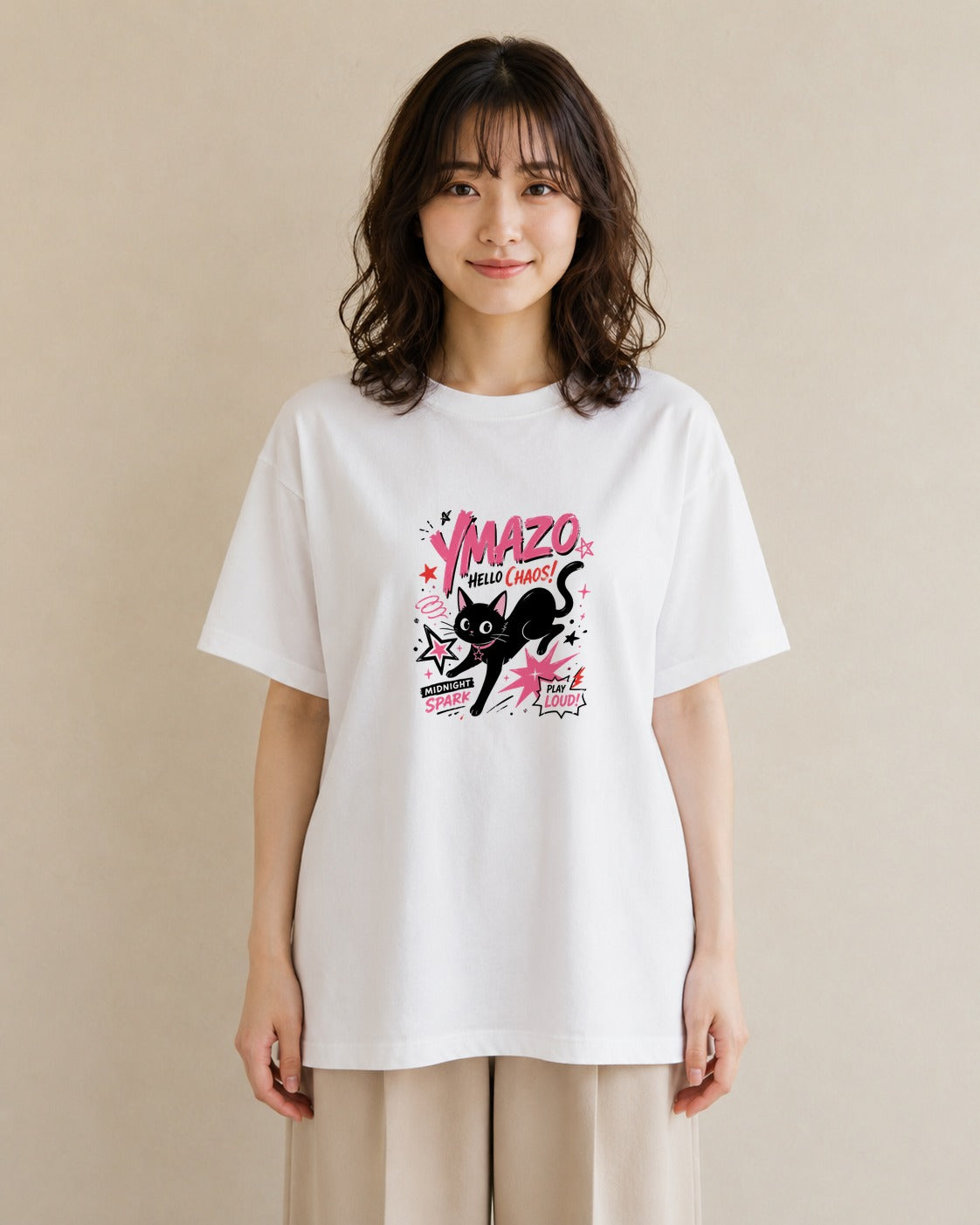 桜さやか|水彩 半袖Tシャツ レディース(スタンダードプリント 15×20cm)