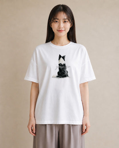 プリントTシャツ レディース 犬好き 犬 いぬ イラスト きれいめカジュアル ホワイトデー 春服 白T YMAZO