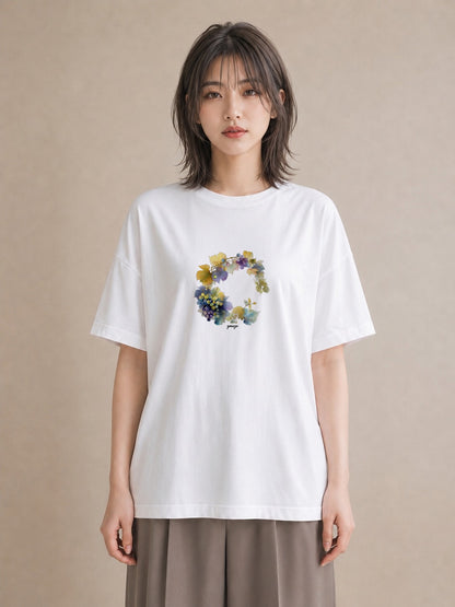 グラフィックTシャツ レディース 実り 植物 ボタニカル イラスト モード ギフト 母の日 白T YMAZO