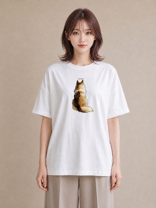 グラフィックTシャツ レディース シャム 猫 ねこ イラスト きれいめ 週末コーデ 敬老の日 白T YMAZO