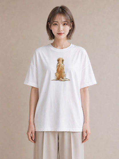 グラフィックTシャツ レディース 犬好き 犬 いぬ イラスト こなれ感 自分用 ルームウェア 白T YMAZO