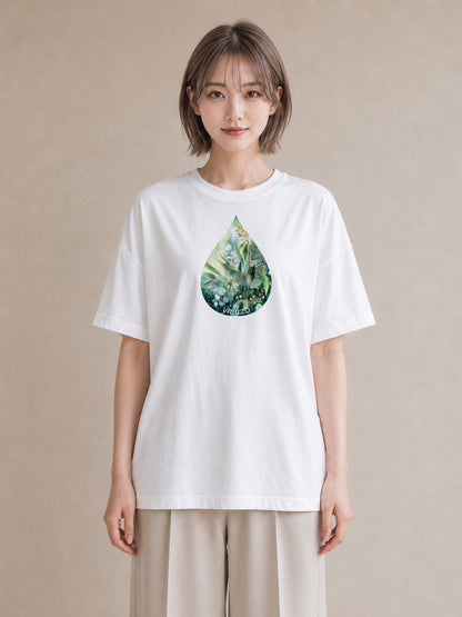 デザインTシャツ レディース ユーカリ 植物 ボタニカル イラスト 可愛い 通学 誕生日プレゼント 白T YMAZO