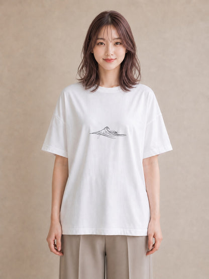 プリントTシャツ レディース 海 リゾート 夏 イラスト ヴィンテージ風 旅行 母娘コーデ 白T YMAZO