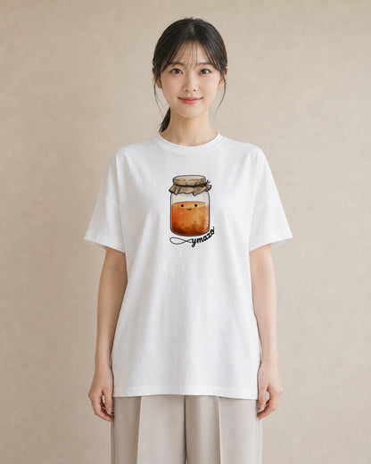 デザインTシャツ レディース クリームソーダ 食べ物 フード イラスト モード 散歩 お出かけ 白T YMAZO