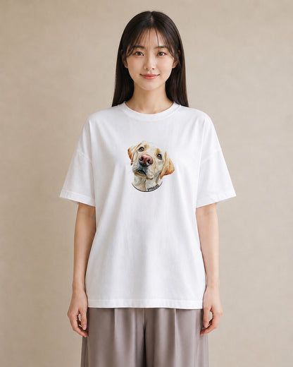 グラフィックTシャツ レディース 犬好き 犬 いぬ イラスト 手描き風 デイリーウェア 休日 白T YMAZO