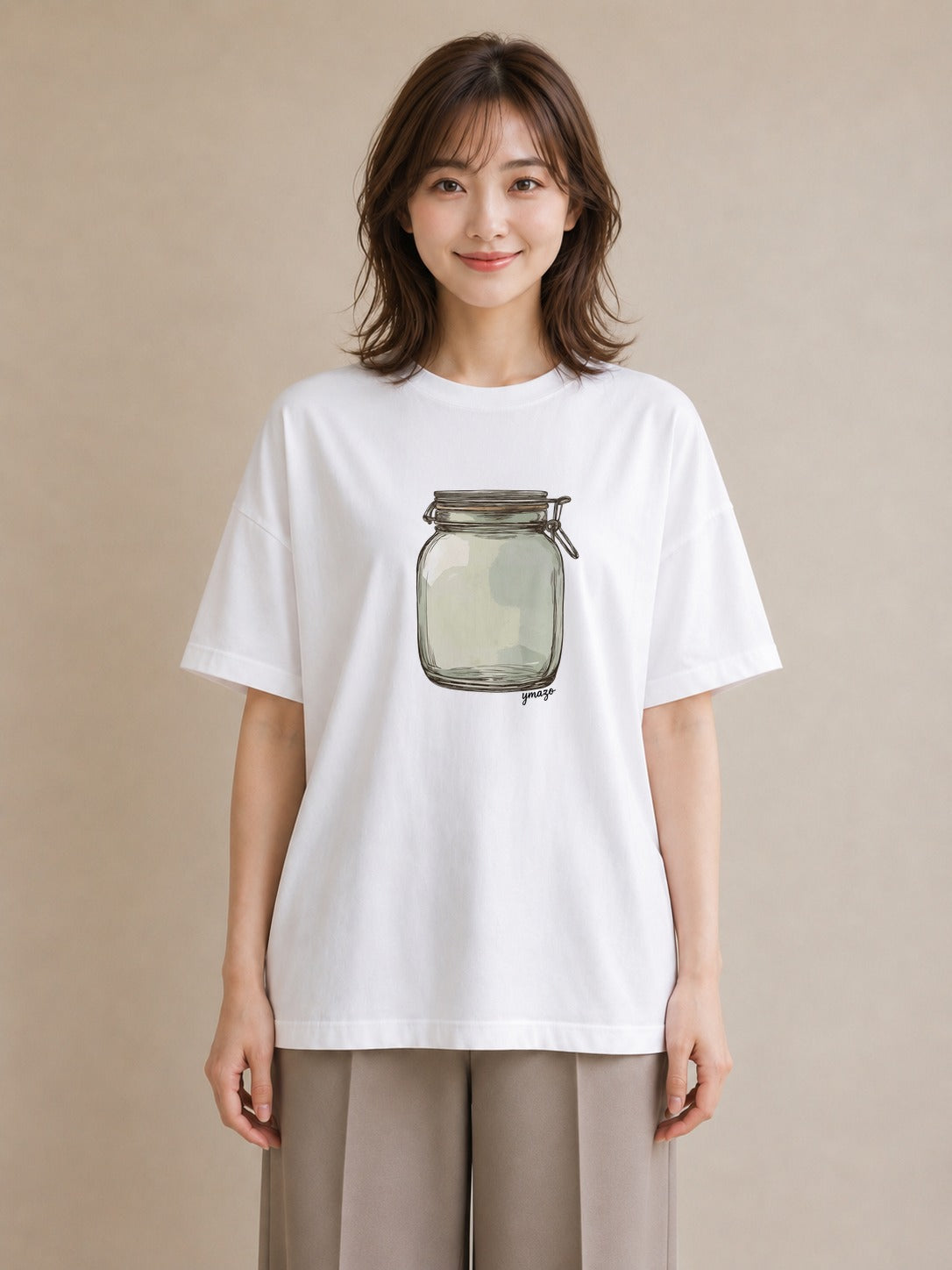 グラフィックTシャツ レディース ミルク 食べ物 フード イラスト 個性的 女性 旅行用 白T YMAZO