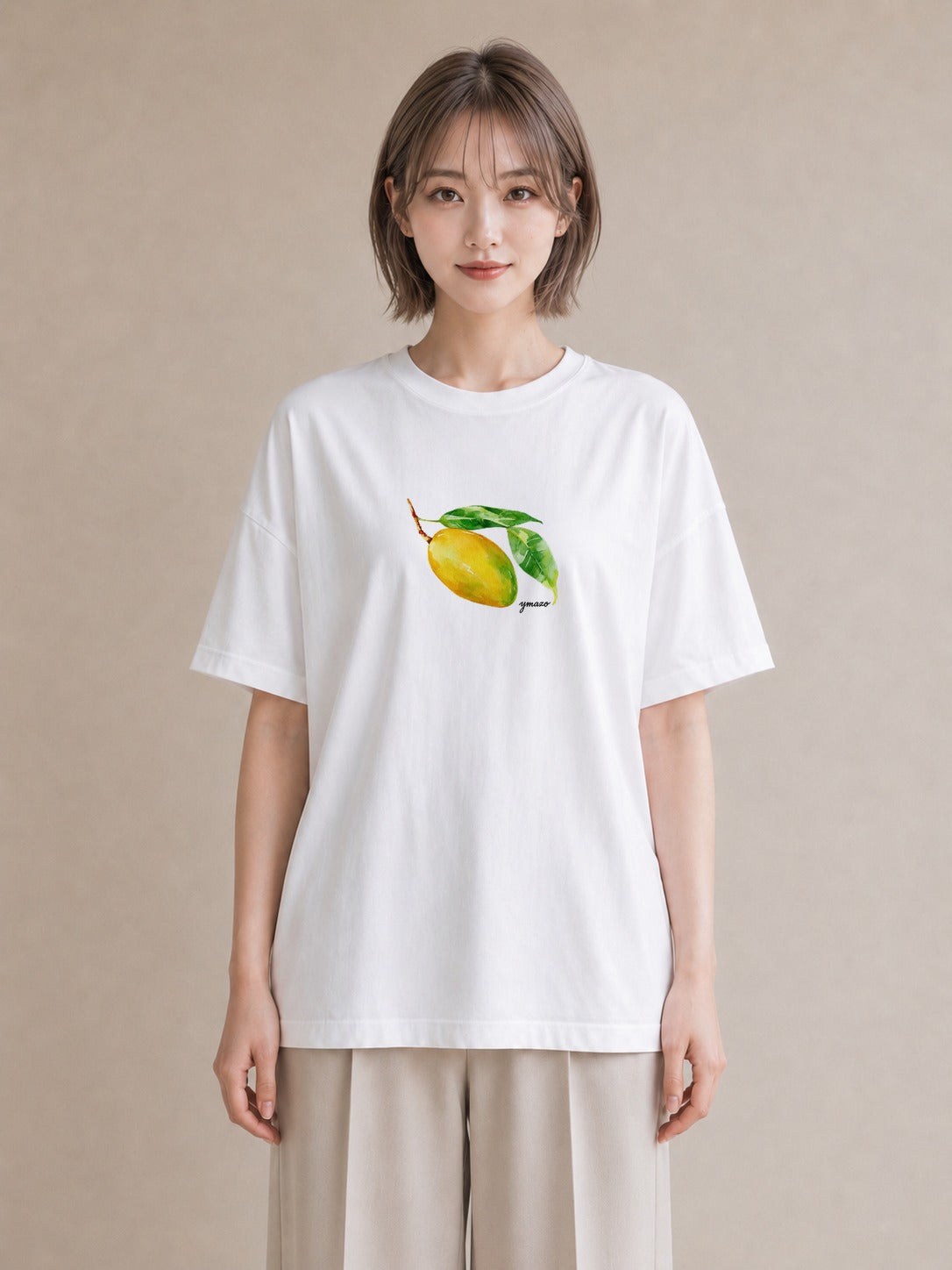 グラフィックTシャツ レディース バナナ 食べ物 フード イラスト ガーリー 秋コーデ おしゃれギフト 白T YMAZO