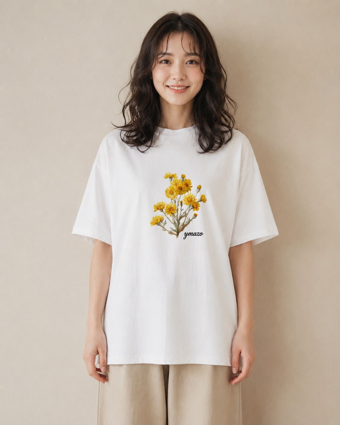プリントTシャツ レディース たんぽぽ 花 花柄 イラスト 淡色 お出かけ 普段着 白T