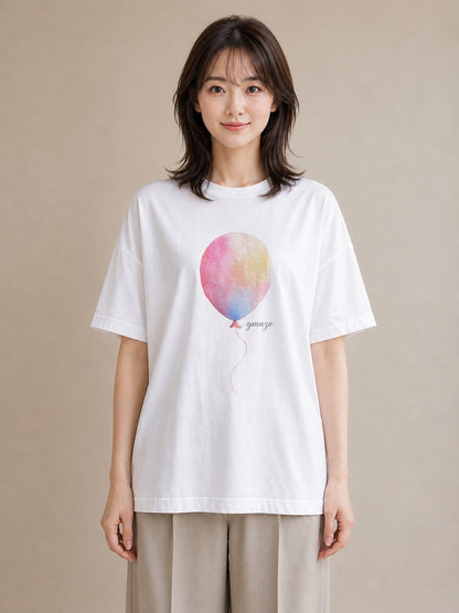 プリントTシャツ レディース わたあめ 食べ物 フード イラスト シンプル カフェ服 クリスマス 白T YMAZO