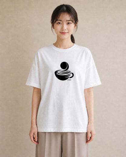 半袖Tシャツ レディース カフェ カフェロゴ ロゴ イラスト カジュアル おしゃれギフト 社会人 白T YMAZO