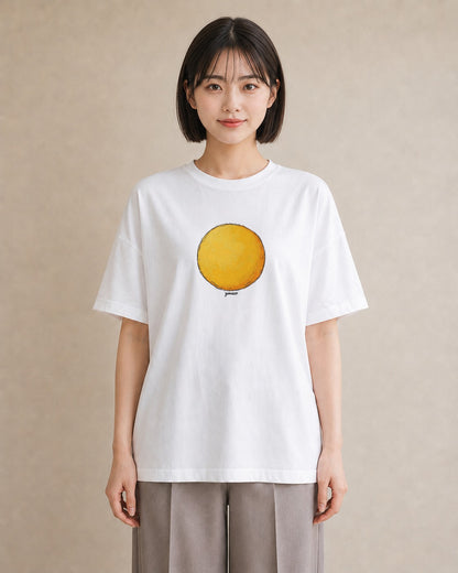 デザインTシャツ レディース 太陽 星空 宇宙 イラスト シンプル 通勤 在宅 白T YMAZO