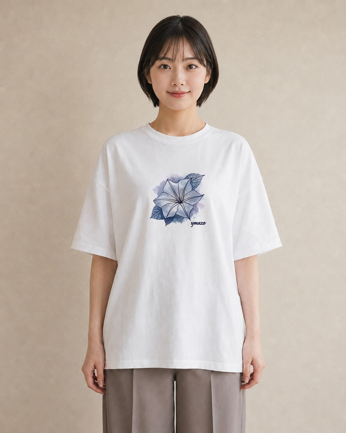 プリントTシャツ レディース ゆり 百合 花 花柄 イラスト ヴィンテージ風 女子会 お揃い 白T