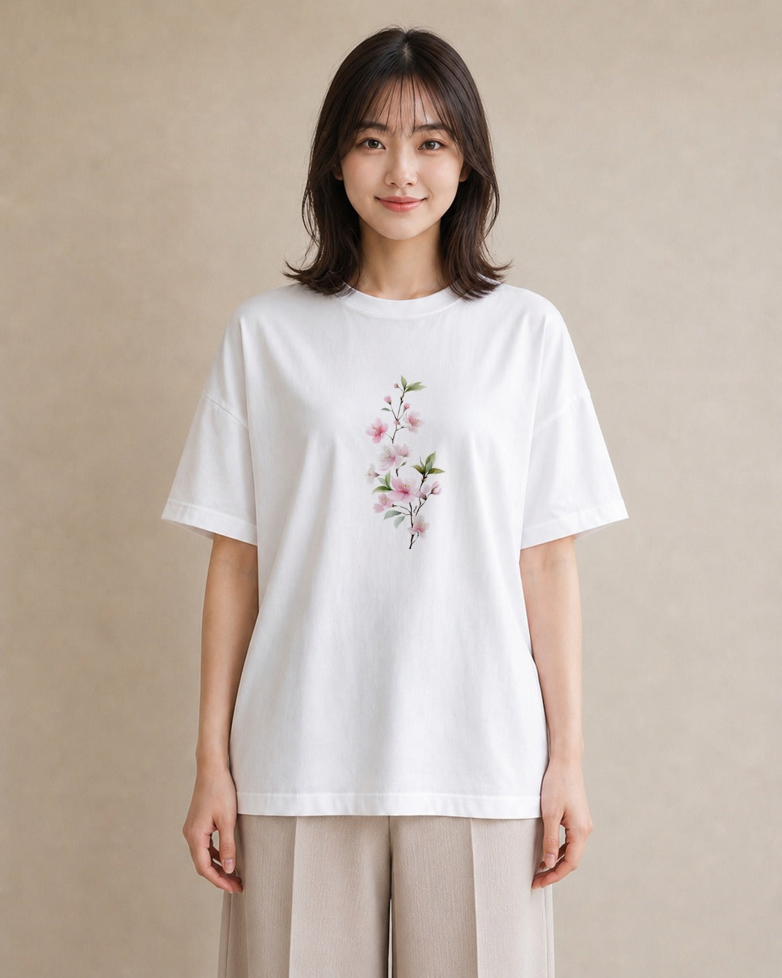 デザインTシャツ レディース さくら 桜 サクラ 花 花柄 イラスト 夏コーデ 通学 白T