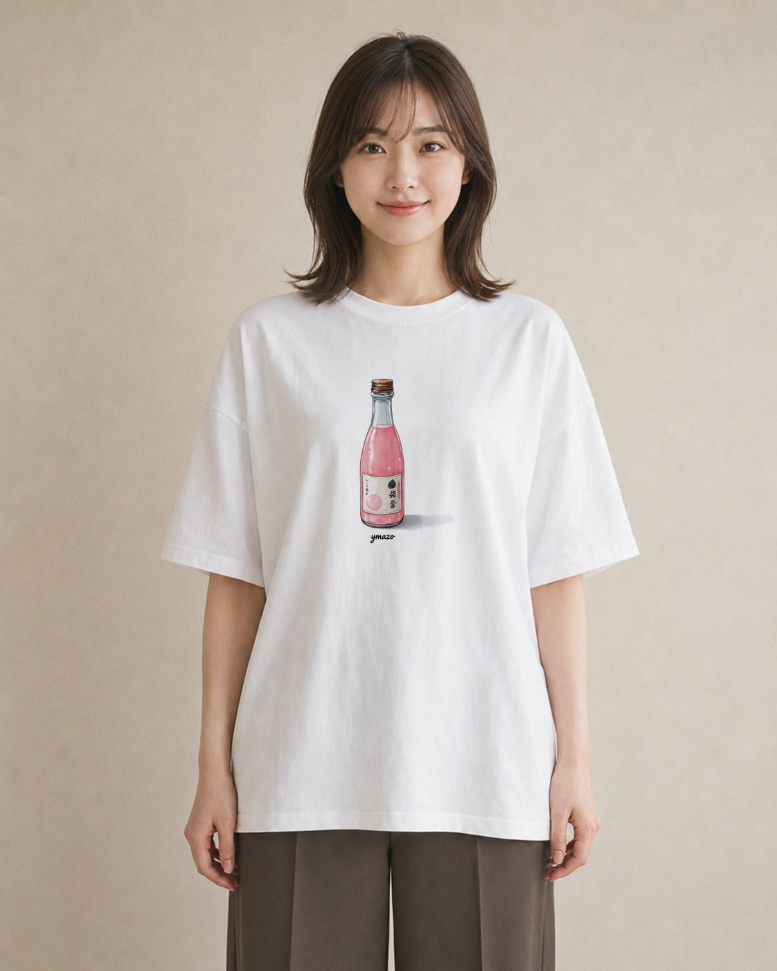 半袖Tシャツ レディース だんご 食べ物 フード イラスト きれいめ 夏コーデ 通学 白T YMAZO