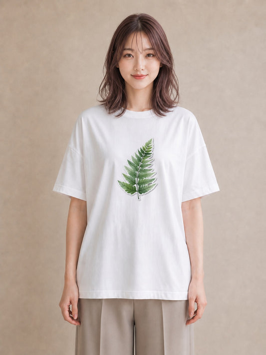 Tシャツ レディース ボタニカル 植物 イラスト お洒落 誕生日プレゼント 綿100 白T YMAZO