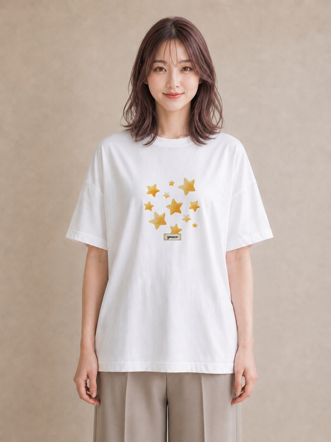 Tシャツ レディース 射手座 星空 宇宙 イラスト 上品 秋コーデ おしゃれギフト 白T YMAZO