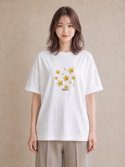Tシャツ レディース 射手座 星空 宇宙 イラスト 上品 秋コーデ おしゃれギフト 白T YMAZO