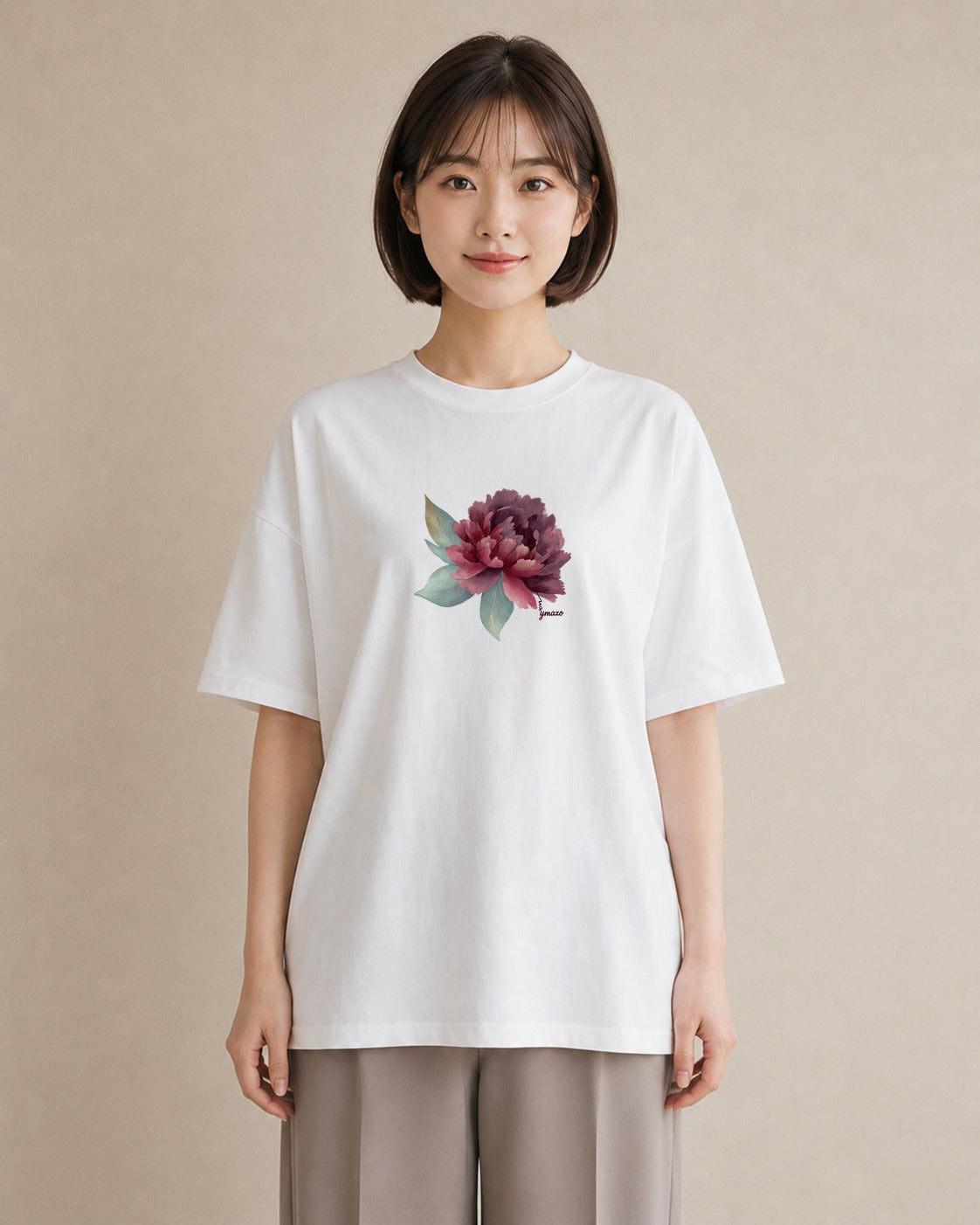 Tシャツ レディース カーネーション 花 花柄 イラスト フェミニン 母の日 ビーチ 白T