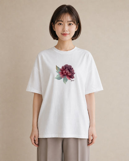 Tシャツ レディース カーネーション 花 花柄 イラスト フェミニン 母の日 ビーチ 白T