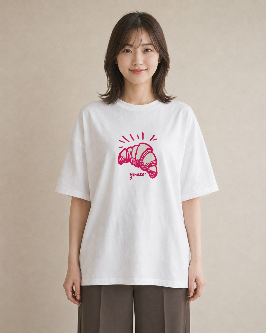 Tシャツ レディース パン ベーカリー レトロ イラスト ギフト 母の日 白T YMAZO