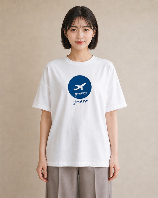 グラフィックTシャツ レディース 旅 トラベル スタンプ イラスト 淡色 社会人 女性 白T YMAZO