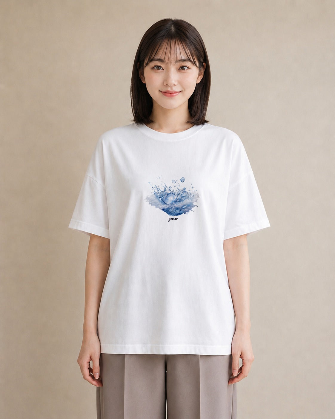 Tシャツ レディース 雨上がりの小道 雨上がり 小道 ナチュラル アンティーク イラスト ガーリー 秋コーデ おしゃれギフト 白T YMAZO