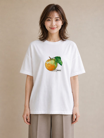 プリントTシャツ レディース もも 食べ物 フード イラスト シック 春コーデ 姉妹 白T YMAZO