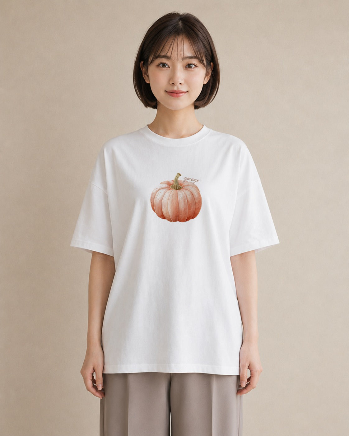 Tシャツ レディース メロン 食べ物 フード イラスト ラフ 秋コーデ おしゃれギフト 白T YMAZO