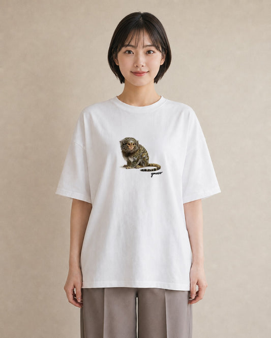 Tシャツ レディース ロボロフスキー ペット 動物 イラスト ヴィンテージ風 通勤 在宅 白T YMAZO