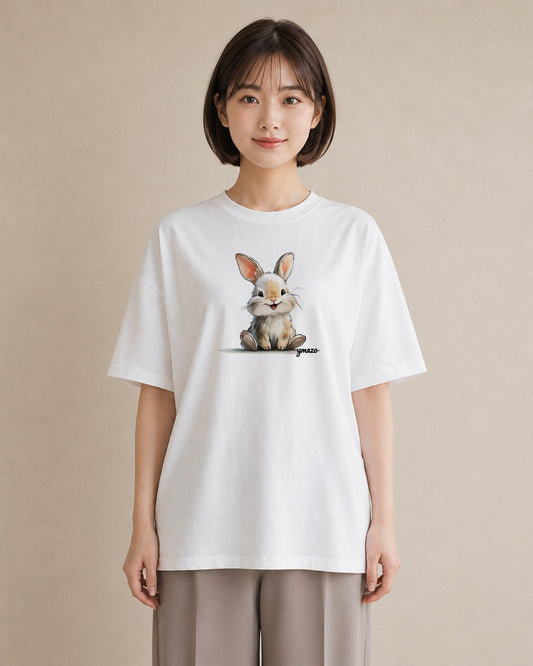 プリントTシャツ レディース ネザーランドドワーフ ペット 動物 イラスト モード 秋コーデ おしゃれギフト 白T YMAZO