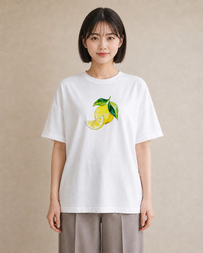 プリントTシャツ レディース パイナップル 食べ物 フード イラスト 休日コーデ ママ カフェ服 白T YMAZO